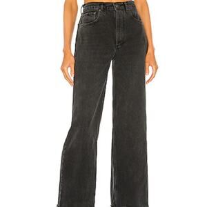 Boyish Black Charley High Waist Wide Leg Jeans in Space Odyssey, size 30